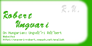 robert ungvari business card